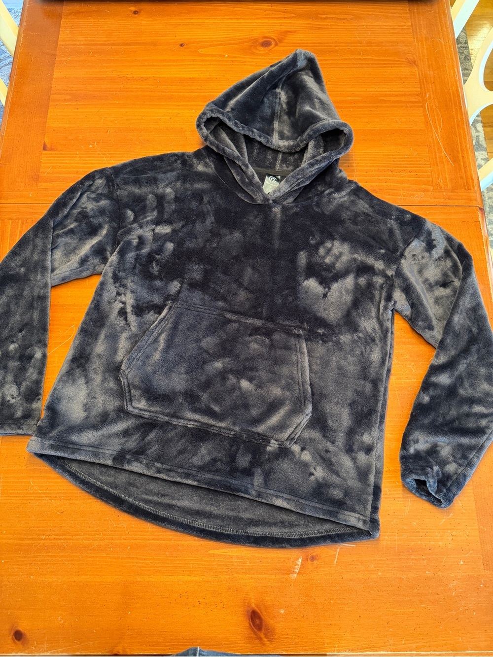Champion Black & Gray Tie-Dye Plush Hoodie